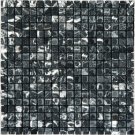 Mosaic 5/8 MARBLE BLACK WITH WHITE VEIN (Tumbled)12x12