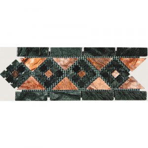Border  Cafe Forest and Green Marble 5x12