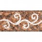 Border  Emperador Dark, Light and White Marble 6x12