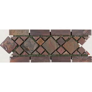 Border  Multi Classic 5x12 Tumbled (Slate)