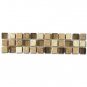 Border  Noce, Beige and Glass 3x12 (Travertine)