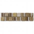 Border Noce, Beige, Mocha and Gold 3x12 (Travertine)