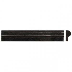 Edge Piece 1x2x12  PREMIUM BLACK RAIL MOLDING