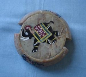 Article Piece T058-SIX ELEPHANT TEA COASTERS (4)