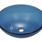 Glass P 106 Aqua Colored Vessel Sink