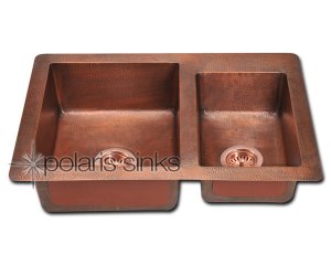 Copper P 109 Double Offset Bowl Sink