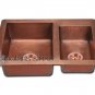 Copper P 109 Double Offset Bowl Sink