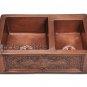 Copper P 119 Double Offset Bowl Apron Sink