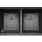 POLgranite P208 Black Double Equal Bowl Sink