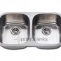 Steel P 205 Undermount Double Equal Bowl Sink