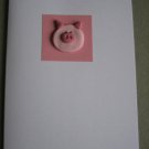 Handmade Polymer Clay Card - PIG