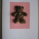 Handmade Polymer Clay Card - TEDDY BEAR