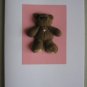 Handmade Polymer Clay Card - TEDDY BEAR