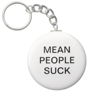 2.25 Inch Mean People Suck Keychain