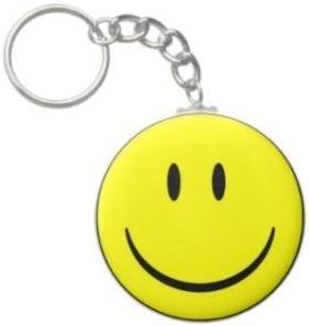 2.25 Inch Happy Face Keychain