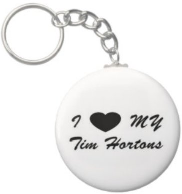 2.25 Inch I Love My Tim Hortons Keychain (KC0120)