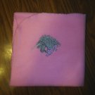Pink Unicorn Embroidered Baby Blanket