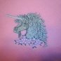 Pink Unicorn Embroidered Baby Blanket