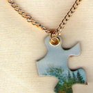 Puzzle Piece Necklace .... into the woods