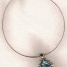 Choker Teal Pendant