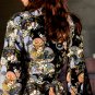 Women's Long Printed Cotton Robe with Kimono Collar-Liao Size Small (6-8)