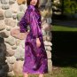 Silk Cotton blend, Women's Long Robe with Shawl Collar- Royal Treasure Size Extra Small (0-4)