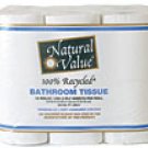 100% Recycled Toilet Paper 12-pack
