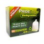 45-50 Gallon Heavy Duty PrideGreen™ Biodegradable Trash Bags with Ties