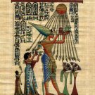 Akhnaton Worshiping Aton Egyptian Papyrus