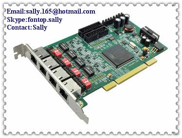 Atcom AX4B asterisk voip digital telephony card with PCI interface support 4 BRI ISDN