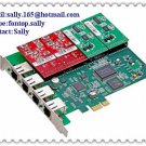 Atcom AXE400P(PCI-E) Asterisk Analog telephony card mainboard with PCI interface support 4FXO/FXS