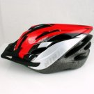 Ninja Brand Adult Bike Road Cycling Helmet - Red Black & Silver Color