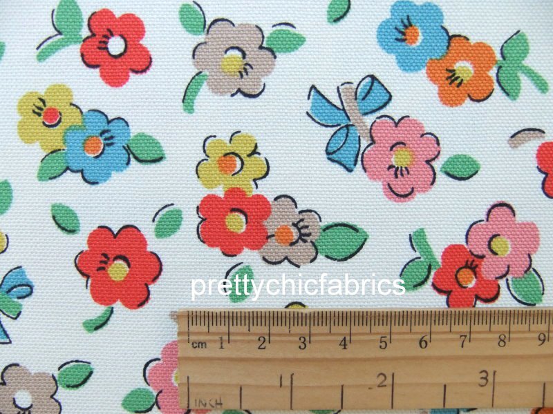 Daisies White 1 M Cath Kidston Cotton Duck Fabric
