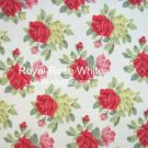Restocking Royal Rose White 1 M ~ Cath Kidston Cotton Duck Fabric