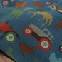 Tractor & Farmyard Blue Cotton Duck 1 M ~ Cath Kidston