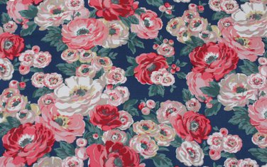 Worth Bunch Navy Cotton Duck 1 M ~ Cath Kidston