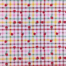 Sweet Strawberries (Gingham Check)  1 M ~ Cath Kidston Cotton Duck Fabric