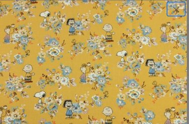 Peanuts Yellow Craft Cotton Modern Vintage Fabric 1 M~ Cath Kidston