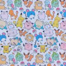 1 Yard Pokemon Characters White Polyester Canvas Fabric