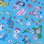 1 Yard Fun Food & Drinks Sky Blue colour (049) Polyester Canvas Fabric