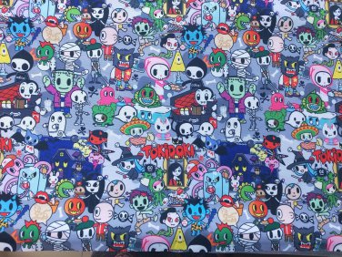 1 Yard Adios Night Gathering (052) Polyester Canvas Fabric