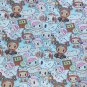 45" Last piece Donut & Tea Light Blue(055) Polyester Canvas Fabric