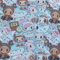 45" Last piece Donut & Tea Light Blue(055) Polyester Canvas Fabric