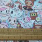 45" Last piece Donut & Tea Light Blue(055) Polyester Canvas Fabric