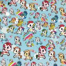 1 Yard  Rainbow Unicorns (032)  Polyester Canvas Fabric
