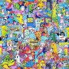 1 Yard Kanji City (025) Polyester Canvas Fabric BTY