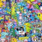 1 Yard Kanji City (025) Polyester Canvas Fabric BTY