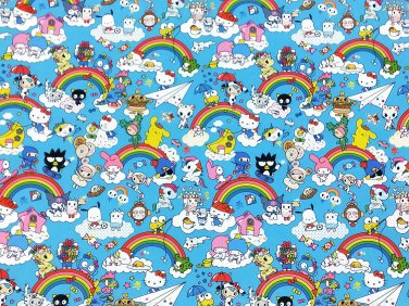 Rainbow Dreams (05) Polyester Canvas Fabric BTY