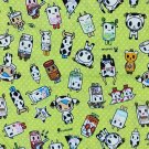 Cotton Fabric Milk Cartons, Drinks, Spreads (044) TK BTY x 58''