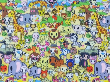 1 Yard Animals (036) Polyester Canvas Fabric